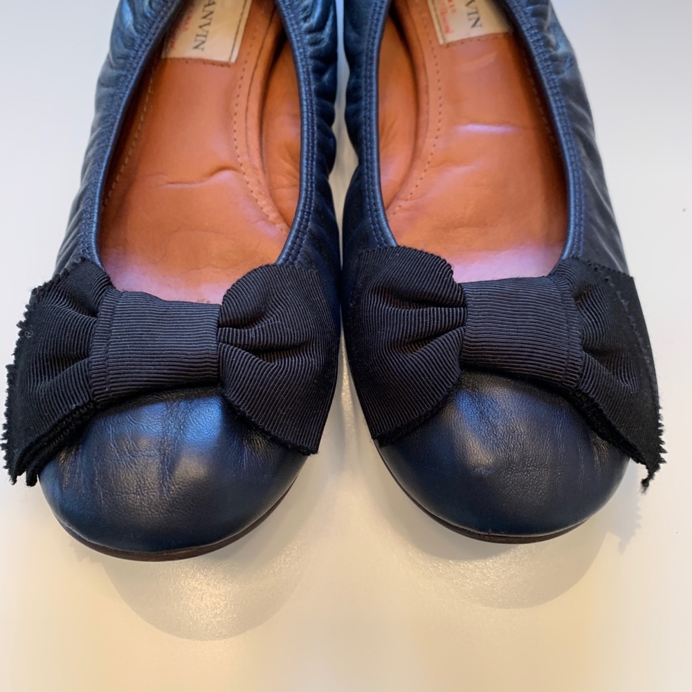 LANVIN Classic Ballerina Flats w Grosgrain Bow